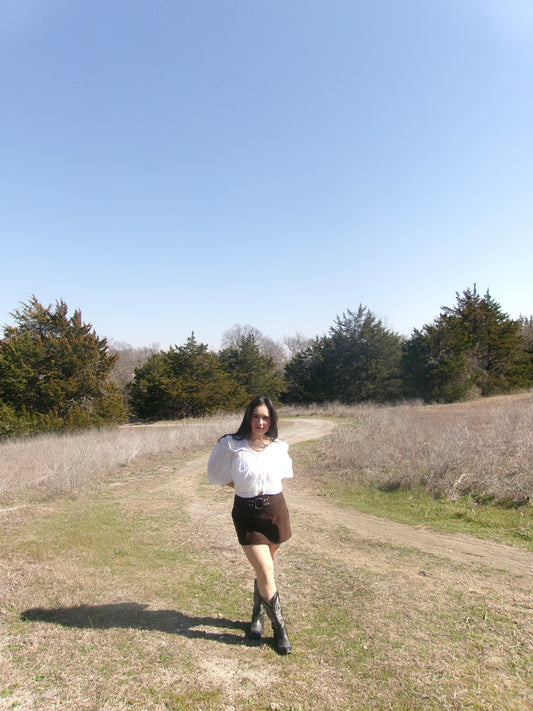 Pearl Suede Mini Skirt | Final Sale