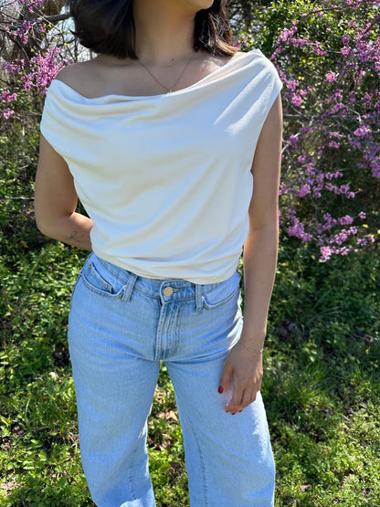 white off the shoulder blouse