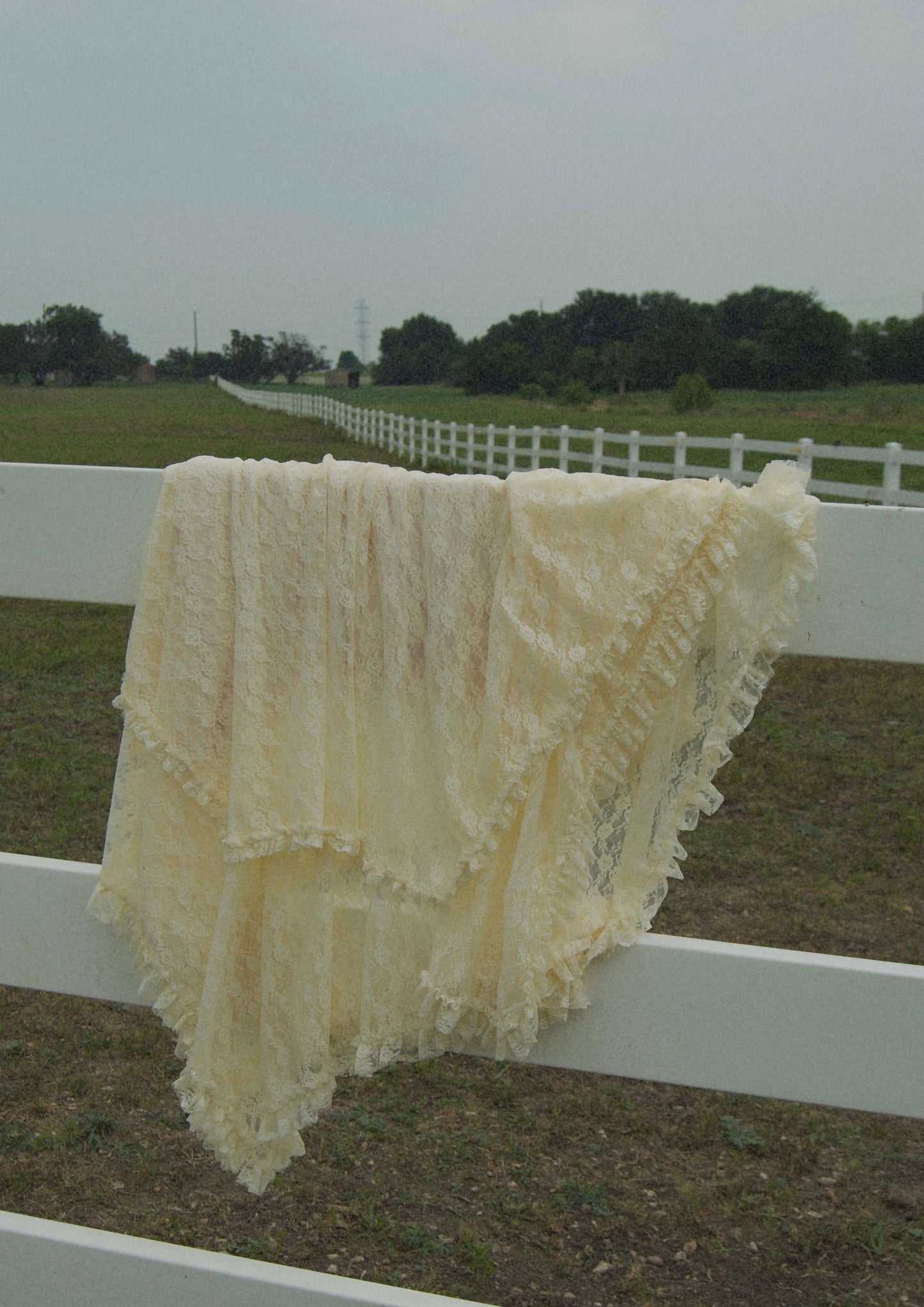 cream multi layered lace midi skirt with slip underneath